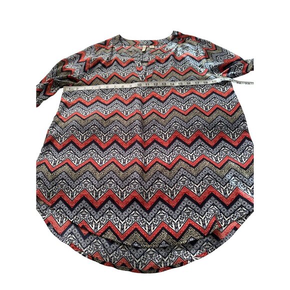 💖Chevron Patterned Long Sleeve Blouse Womens M EST 1946 - Picture 5 of 6